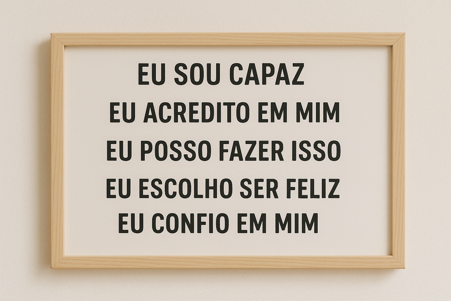Quadro de Afirmações Poderoso
